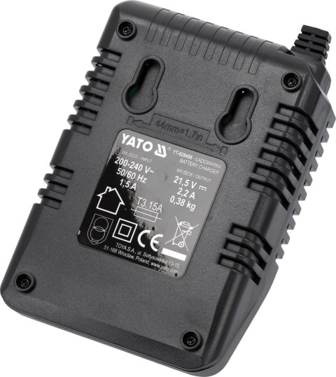 ŁADOWARKA 2.2A DO AKUMULATORÓW BATERII ELEKTRONARZĘDZI SYSTEMU 18V YATO ŁADOWARKA 2.2A DO AKUMULATORÓW BATERII ELEKTRONARZĘDZI SYSTEMU 18V YATO