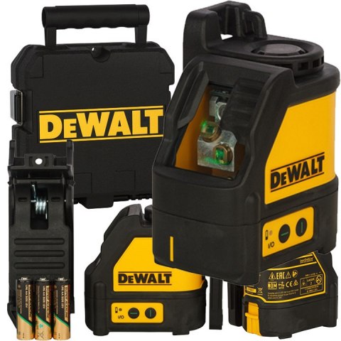 Laser krzyżowy DeWalt DW088CG 20m zielony Poziomica + Walizka Laser krzyżowy DeWalt DW088CG 20m zielony Poziomica + Walizka