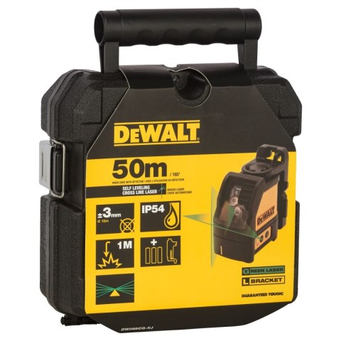 Laser krzyżowy DeWalt DW088CG 20m zielony Poziomica + Walizka Laser krzyżowy DeWalt DW088CG 20m zielony Poziomica + Walizka