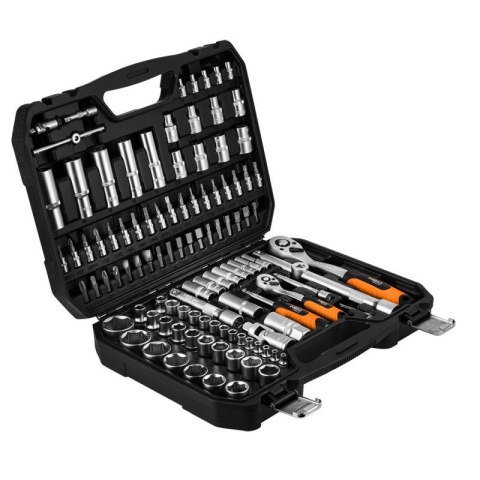 ZESTAW KLUCZY NASADOWYCH 110e 1/2" 1/4" TORX BITY SATYNA WALIZKA 10-211 NEO TOOLS