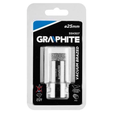 OTWORNICA DIAMENTOWA CERAMIKI GLAZURY 25MM X M14 DO GRESU GRAPHITE OTWORNICA DIAMENTOWA CERAMIKI GLAZURY 25MM X M14 DO GRESU GRAPHITE