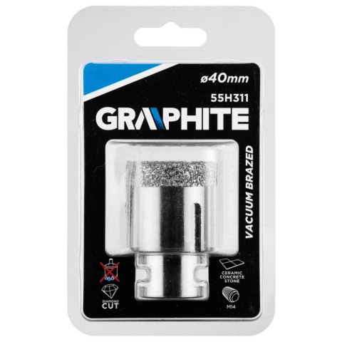 OTWORNICA DIAMENTOWA DO GRESU 40MM X M14 CERAMIKI GLAZURY GRAPHITE 55H311 OTWORNICA DIAMENTOWA DO GRESU 40MM X M14 CERAMIKI GLAZURY GRAPHITE 55H311