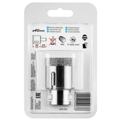 OTWORNICA DIAMENTOWA DO GRESU 40MM X M14 CERAMIKI GLAZURY GRAPHITE 55H311 OTWORNICA DIAMENTOWA DO GRESU 40MM X M14 CERAMIKI GLAZURY GRAPHITE 55H311