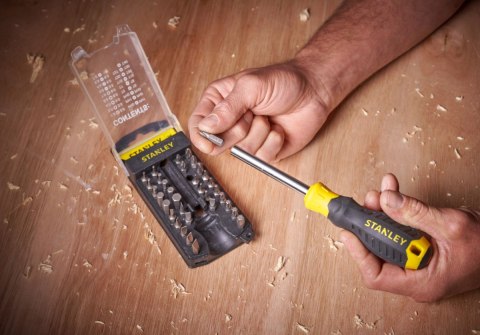 STANLEY WKRĘTAK ŚRUBOKRĘT + BITY 33szt MULTIBIT w kasetce FATMAX STHT0-70885 STANLEY WKRĘTAK ŚRUBOKRĘT + BITY 33szt MULTIBIT w kasetce FATMAX STHT0-70885