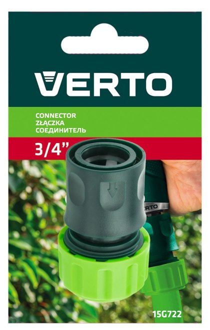 15G722 ZŁĄCZKA PRZELOTOWA 3/4", JEDNOMATERIAŁOWA VERTO
