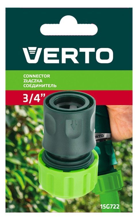 15G722 ZŁĄCZKA PRZELOTOWA 3/4", JEDNOMATERIAŁOWA VERTO