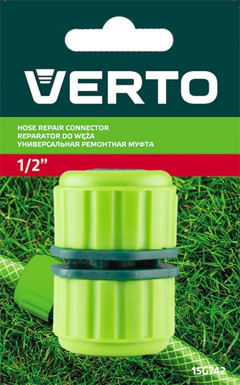 REPARATOR ŁĄCZNIK DO WĘŻA ZŁĄCZKA KONEKTOR SZYBKOZŁĄCZKA OGRODOWA 1/2" VERTO 15G742
