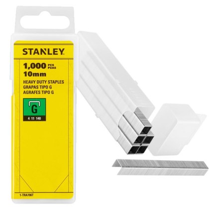 Zszywki Typu G HD 10 MM do gwoździarki tapicerskie do stolarki 1-TRA706T STANLEY
