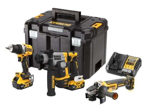 Zestaw elektronarzędzi Dewalt DCK355P2T DCD800 DCH172 DCG405 18V XR 2x5AH Zestaw elektronarzędzi Dewalt DCK355P2T DCD800 DCH172 DCG405 18V XR 2x5AH