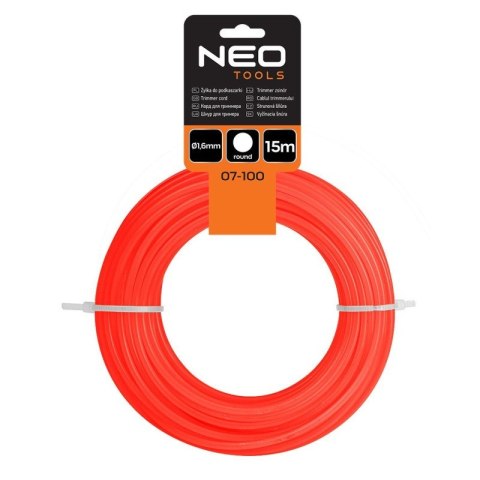 Żyłka do podkaszarki okrąłga śr.1,6 mm, dł.15 m NEO TOOLS 07-100 Żyłka do podkaszarki okrąłga śr.1,6 mm, dł.15 m NEO TOOLS 07-100