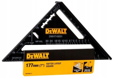 KĄTOWNIK STOLARSKI CIESIELSKI ALUMINIOWY 177MM 7" PRZYMIAR BUDOWLANY DeWALT