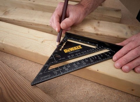 KĄTOWNIK STOLARSKI CIESIELSKI ALUMINIOWY 177MM 7" PRZYMIAR BUDOWLANY DeWALT