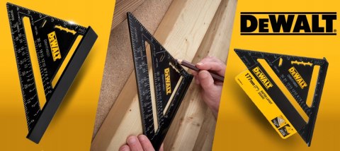 KĄTOWNIK STOLARSKI CIESIELSKI ALUMINIOWY 177MM 7" PRZYMIAR BUDOWLANY DeWALT