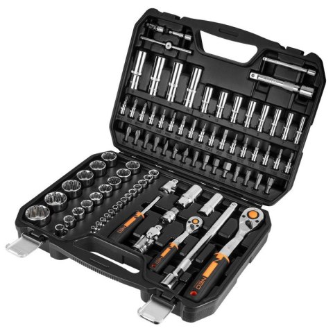 KLUCZE NASADOWE 1/4", 1/2", ZESTAW 86 SZT., CRV 10-060 NEO TOOLS