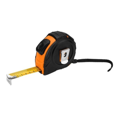 MIARA ZWIJANA STALOWA 5 M X 25 MM, AUTO BLOKADA, DWA PRZYCISKI STOP 67-223 MIARA ZWIJANA STALOWA 5 M X 25 MM, AUTO BLOKADA, DWA PRZYCISKI STOP 67-223