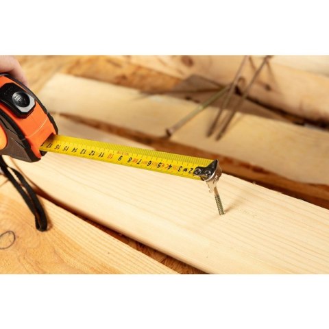 MIARA ZWIJANA STALOWA 5 M X 25 MM, AUTO BLOKADA, DWA PRZYCISKI STOP 67-223 MIARA ZWIJANA STALOWA 5 M X 25 MM, AUTO BLOKADA, DWA PRZYCISKI STOP 67-223
