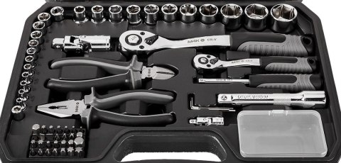 ZESTAW NARZĘDZI KLUCZE NASADOWE płaskie Micha M4K GARAGE 90e 1/4" 1/2" NEO TOOLS 10-100 ZESTAW NARZĘDZI KLUCZE NASADOWE płaskie Micha M4K GARAGE 90e 1/4" 1/2" NEO TOOLS 10-100