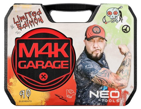 ZESTAW NARZĘDZI KLUCZE NASADOWE płaskie Micha M4K GARAGE 90e 1/4" 1/2" NEO TOOLS 10-100 ZESTAW NARZĘDZI KLUCZE NASADOWE płaskie Micha M4K GARAGE 90e 1/4" 1/2" NEO TOOLS 10-100