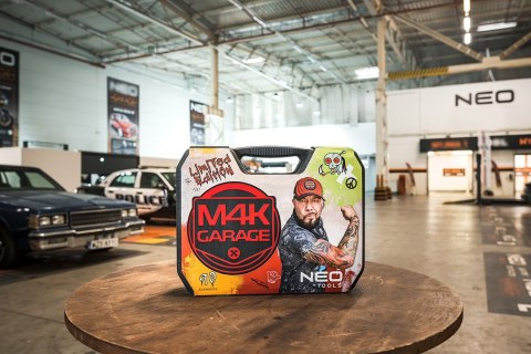 ZESTAW NARZĘDZI KLUCZE NASADOWE płaskie Micha M4K GARAGE 90e 1/4" 1/2" NEO TOOLS 10-100 ZESTAW NARZĘDZI KLUCZE NASADOWE płaskie Micha M4K GARAGE 90e 1/4" 1/2" NEO TOOLS 10-100