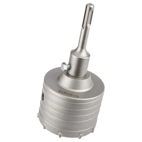OTWORNICA WIDIOWA 85MM Z ADAPTEREM SDS+ ORAZ WIERTŁEM PILOTUJĄCYM 55H323 GRAPHITE OTWORNICA WIDIOWA 85MM Z ADAPTEREM SDS+ ORAZ WIERTŁEM PILOTUJĄCYM 55H323 GRAPHITE