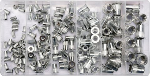 YATO ZESTAW NITONAKRĘTEK ALUMINIOWYCH NORMALIA M3-M10 150 SZTUK YT-36460 YATO ZESTAW NITONAKRĘTEK ALUMINIOWYCH NORMALIA M3-M10 150 SZTUK YT-36460