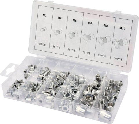 YATO ZESTAW NITONAKRĘTEK ALUMINIOWYCH NORMALIA M3-M10 150 SZTUK YT-36460 YATO ZESTAW NITONAKRĘTEK ALUMINIOWYCH NORMALIA M3-M10 150 SZTUK YT-36460