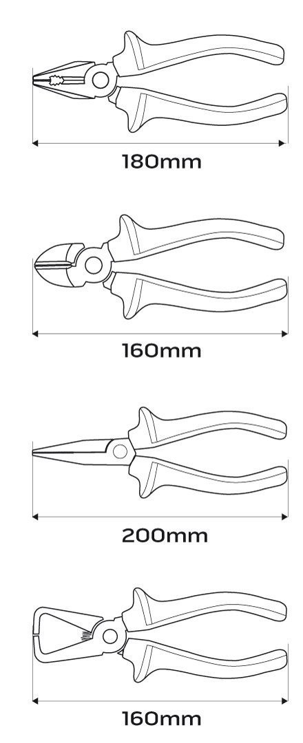 01-236 ZESTAW SZCZYPIEC 1000V, 4 SZT. NEO TOOLS 01-236 ZESTAW SZCZYPIEC 1000V, 4 SZT. NEO TOOLS