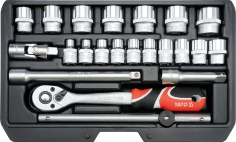 ZESTAW KLUCZY NASADOWYCH KLUCZE NASADOWE YATO 3/8" 22 ELEMENTY YATO