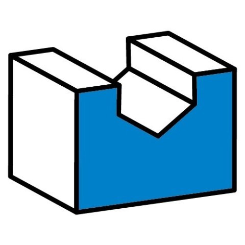 Frez do rowków typu V, HM, 8 x 8 mm, trzpień 8mm