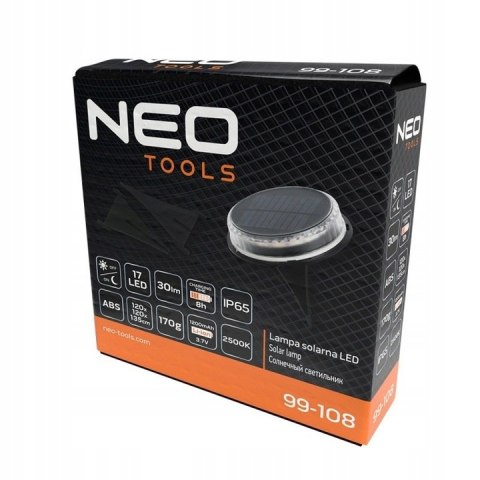 LAMPA SSOLARNA WBIJANA TARASOWA SCHODOWA CZARNA 13,5 cm NEO TOOLS LAMPA SSOLARNA WBIJANA TARASOWA SCHODOWA CZARNA 13,5 cm NEO TOOLS