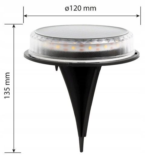 LAMPA SSOLARNA WBIJANA TARASOWA SCHODOWA CZARNA 13,5 cm NEO TOOLS LAMPA SSOLARNA WBIJANA TARASOWA SCHODOWA CZARNA 13,5 cm NEO TOOLS