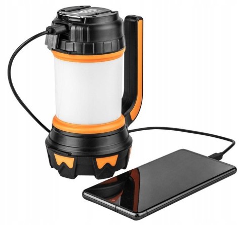 Lampa biwakowa akumulatorowa 800 lm powerbank 3 w 1 CREE T6 + SMD LED 99-031 NEO TOOLS Lampa biwakowa akumulatorowa 800 lm powerbank 3 w 1 CREE T6 + SMD LED 99-031 NEO TOOLS