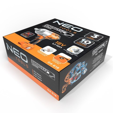 04-618 KLUCZ UDAROWY BEZSZCZ. 1100NM AKUMULATOROWY ENERGY+ 18V NEO TOOLS