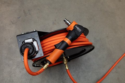 10-701 ZWIJADŁO PNEUMATYCZNE, METALOWE, OTWARTE, 9,5MM X 15M HEAVY DUTY NEO TOOLS 10-701 ZWIJADŁO PNEUMATYCZNE, METALOWE, OTWARTE, 9,5MM X 15M HEAVY DUTY NEO TOOLS
