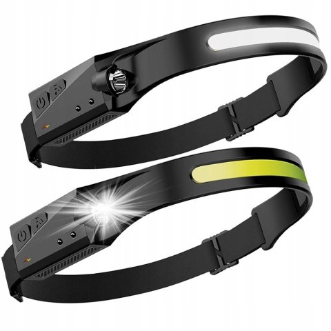 LATARKA CZOŁOWA USB-C COB + XPE 300 LM CZUJNIK RUCHU OUTDOOR LED MOCNA PROLINE 51041
