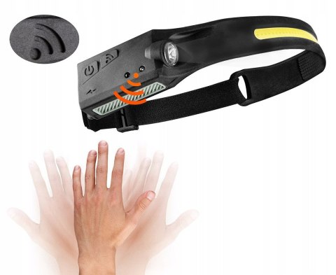 LATARKA CZOŁOWA USB-C COB + XPE 300 LM CZUJNIK RUCHU OUTDOOR LED MOCNA PROLINE 51041