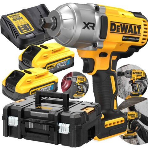 DCF900H2T-QW Klucz udarowy 1/2", 1355Nm 18V Li-lon 2x5,0Ah DeWalt DCF900H2T-QW Klucz udarowy 1/2", 1355Nm 18V Li-lon 2x5,0Ah DeWalt
