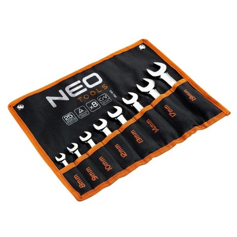 09-791 KLUCZE PŁASKO-OCZKOWE 8-19 MM (KRÓTKIE), ZESTAW 8 SZT. NEO TOOLS 09-791 KLUCZE PŁASKO-OCZKOWE 8-19 MM (KRÓTKIE), ZESTAW 8 SZT. NEO TOOLS