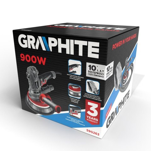 59G263 SZLIFIERKA DO GIPSU 900W, 180 MM, LED GRAPHITE 59G263 SZLIFIERKA DO GIPSU 900W, 180 MM, LED GRAPHITE