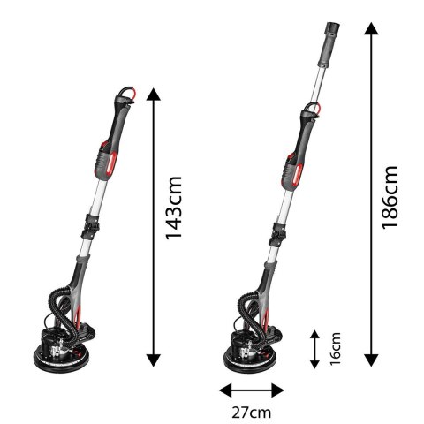 59G265 SZLIFIERKA DO GIPSU 800W , 225MM/215 MM, LED GRAPHITE 59G265 SZLIFIERKA DO GIPSU 800W , 225MM/215 MM, LED GRAPHITE
