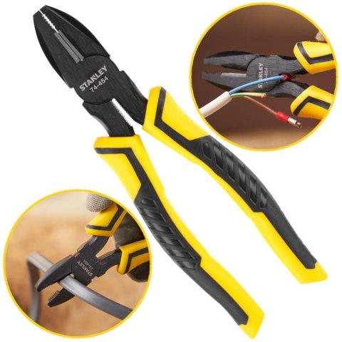 Szczypce uniwersalne kombinerki izolowane 180 mm CONTROL-GRIP narzędzie Stanley STHT0-74454