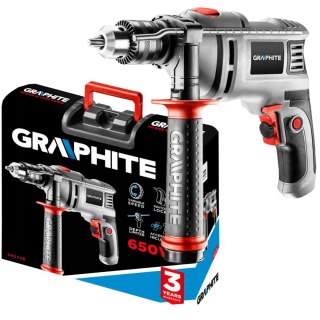 58G726 WIERTARKA UDAROWA 650W, UCHWYT KLUCZYKOWY 13 MM, OBROTY 0-3000 MIN, WALIZKA GRAPHITE