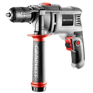 58G736 WIERTARKA UDAROWA 650W, UCHWYT SAMOZACISKOWY 13 MM, OBROTY 0-3000 MIN⁻¹, WALIZKA + 10 WIERTEŁ GRAPHITE