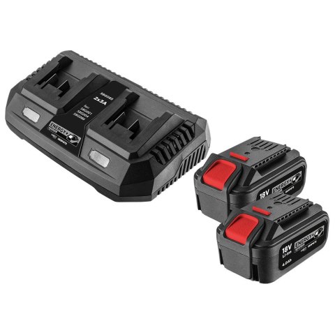 58GE134 ZESTAW ENERGY+: 2X AKUMULATOR 4AH Z ŁADOWARKĄ PODWÓJNĄ GRAPHITE 58GE134 ZESTAW ENERGY+: 2X AKUMULATOR 4AH Z ŁADOWARKĄ PODWÓJNĄ GRAPHITE