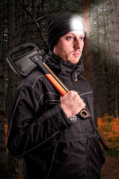 ZESTAW 81-621=D1 CZAPKA Z LATARKĄ NEO TOOLS + RĘKAWICE ROBOCZE Z MAGNESEM 10"