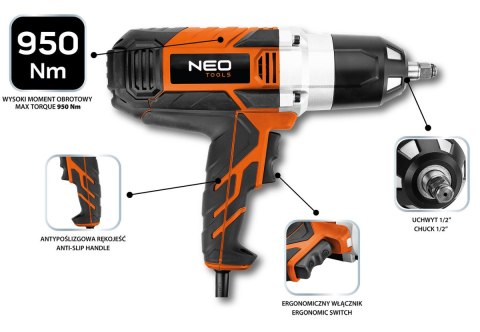 04-720 KLUCZ UDAROWY 1020W, 950 NM NEO TOOLS 04-720 KLUCZ UDAROWY 1020W, 950 NM NEO TOOLS