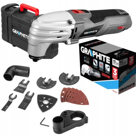 59G023 URZĄDZENIE WIELOFUNKCYJNE 250W, ILOŚĆ OSCYLACJI 15000-21000 MIN⁻¹, WALIZKA Graphite 59G023 URZĄDZENIE WIELOFUNKCYJNE 250W, ILOŚĆ OSCYLACJI 15000-21000 MIN⁻¹, WALIZKA Graphite