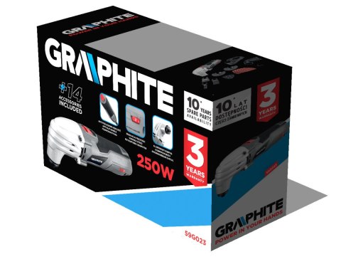 59G023 URZĄDZENIE WIELOFUNKCYJNE 250W, ILOŚĆ OSCYLACJI 15000-21000 MIN⁻¹, WALIZKA Graphite 59G023 URZĄDZENIE WIELOFUNKCYJNE 250W, ILOŚĆ OSCYLACJI 15000-21000 MIN⁻¹, WALIZKA Graphite