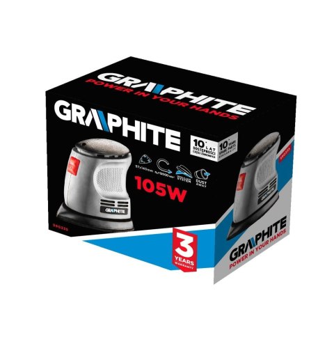 59G335 SZLIFIERKA OSCYLACYJNA DELTA 105W, STOPA 140 X 140 X 97 MM GRAPHITE 59G335 SZLIFIERKA OSCYLACYJNA DELTA 105W, STOPA 140 X 140 X 97 MM GRAPHITE