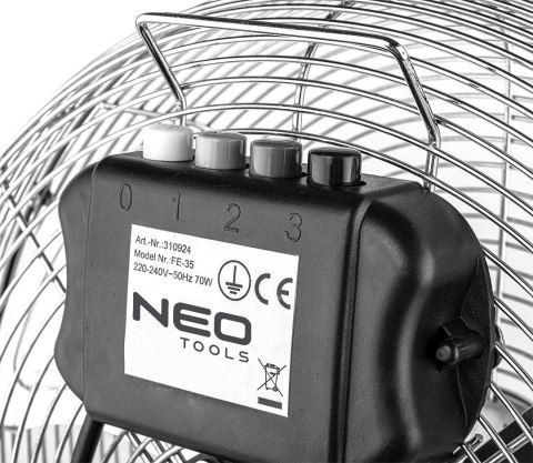 90-009 WENTYLATOR PODŁOGOWY 50W, ŚREDNICA 30 CM, 3 PRĘDKOŚCI NAWIEWU NEO TOOLS